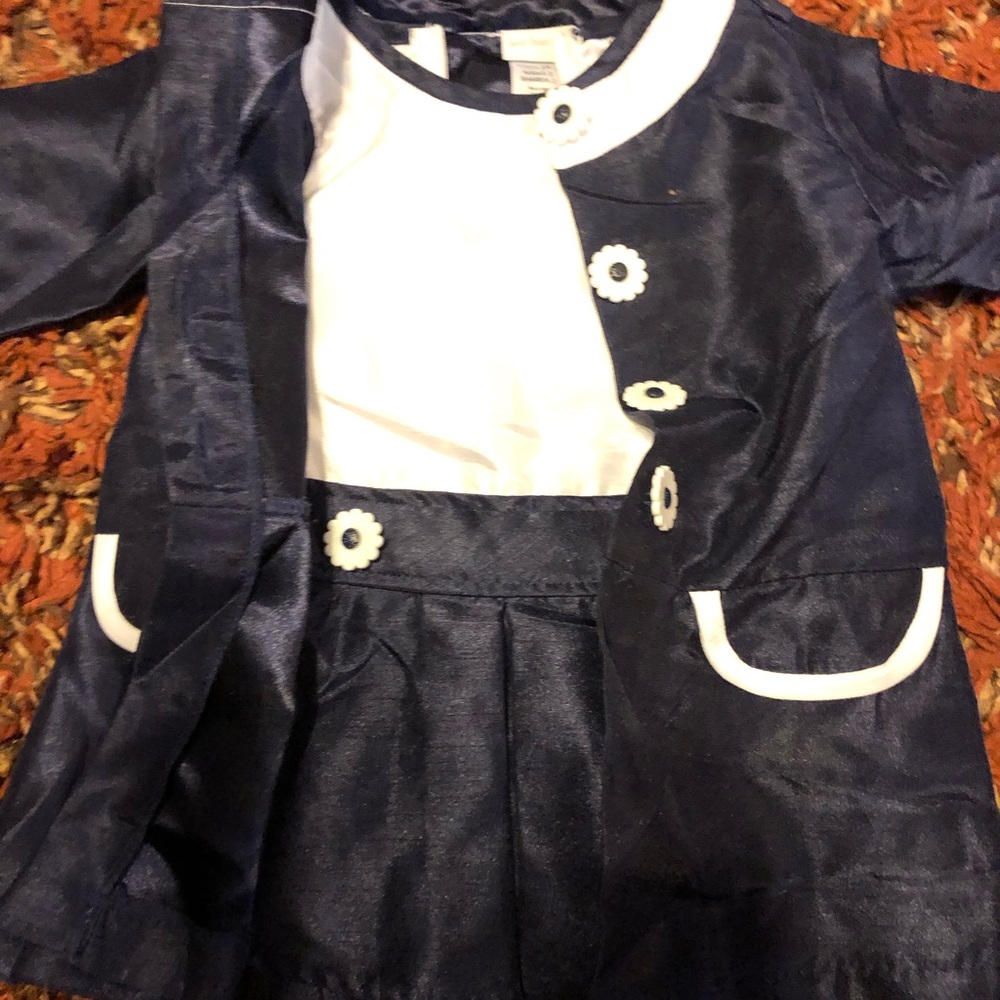 Sweet heart rose jacket dress 2piece